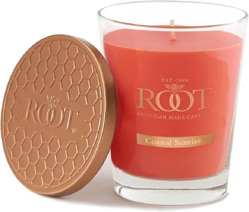 Vista 31 de Root Candles Velas Aromáticas Mezcla de Cera de Panal Vela Artesanal Premium, Veriglass Pequeño, Limón y Bergamota