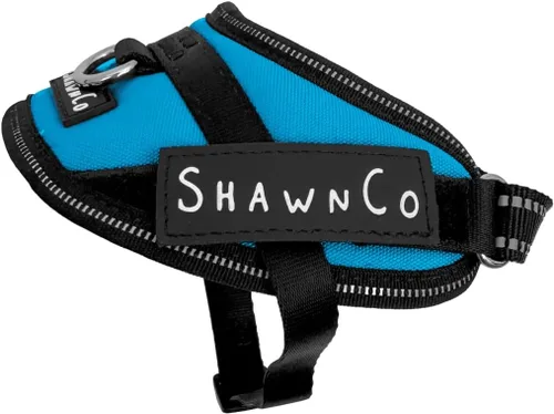 Vista 14 de ShawnCo Essential Pro - Arnés para perro, chaleco sin tirones para mascotas con 3 clips para correa y parches laterales removibles y reflectantes