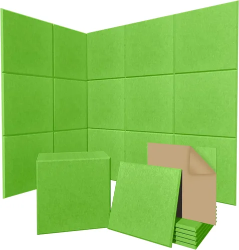 Vista 31 de Paquete de 15 paneles hexagonales de espuma a prueba de sonido para paredes, paneles acústicos de 12" x 11" x 0.35" de alta densidad que absorben