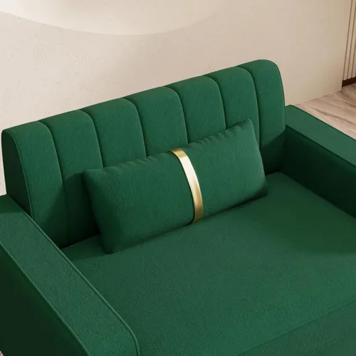 Vista 40 de Sofá moderno de terciopelo de 85.63 pulgadas con patas de metal dorado, tapizado grande de mediados de siglo, moderno, cómodo, sofás de 3 plazas