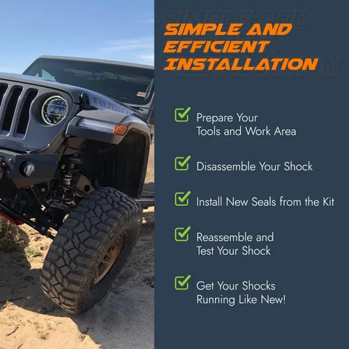 Vista 4 de Kit de sello de amortiguador Fox 2.0 – Kit de reconstrucción para amortiguadores de eje de 5/8” – Compatible con serie de fábrica y de alto