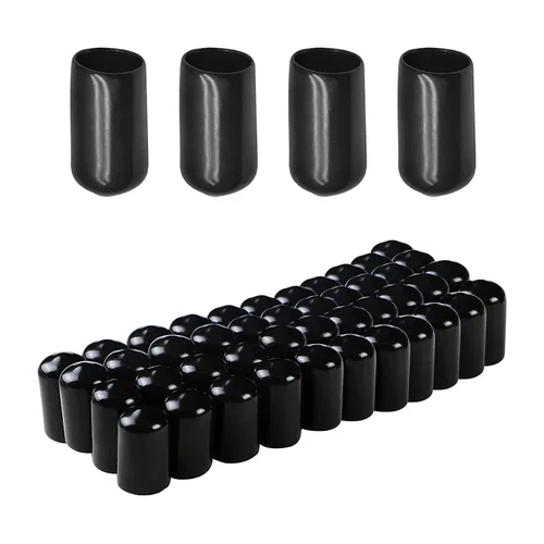 Vista 42 de Aopin Cubierta de tapa de extremo redondo de goma 0.08 pulgadas (0.079 in), protectores de rosca de tornillo de PVC flexible de tubería de tubería