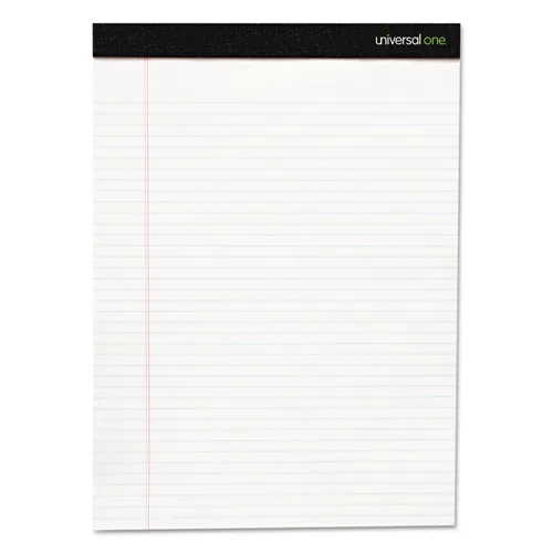 UNV30730 Universal 30730 Premium Ruled Writing Pads, White, 8.5 x 11.75, Legal/Wide, 50 Sheets, 12 Pads Productos de oficina
