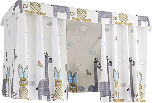 Vista 3 de Hoce Cortinas para dormitorio de estudiantes, litera individual, cortinas para litera inferior, cortinas de privacidad, 2 paneles + 1 parte