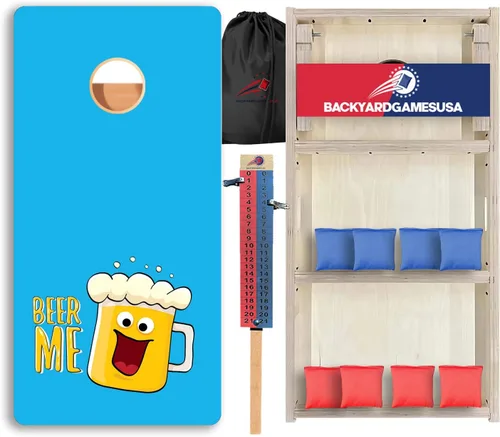 Vista 124 de BackYardGamesUSA Juego de tablas de Cornhole Pro Fabricado en Estados Unidos Abedul báltico 3/4 Sin rebote Patas triples gruesas Dos 2
