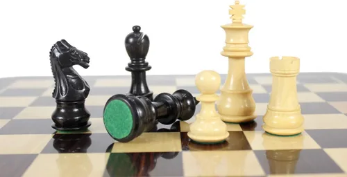 Vista 8 de House of Chess - Juego de ajedrez de madera Ebonized/Boj Galaxy Staunton Piezas King Altura 3" - Triple ponderado
