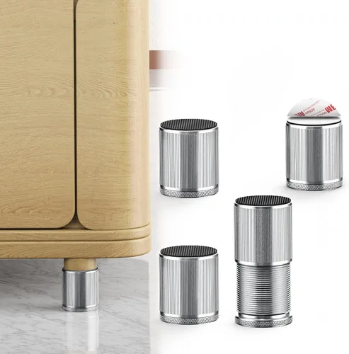 Vista 8 de Elevadores de cama de 3 pulgadas para base ajustable, 4 elevadores de cama de metal resistentes adecuados para cama, sofá, cómoda, mesas, gabinete