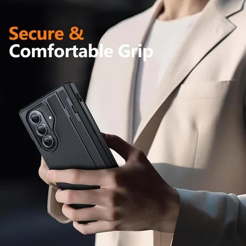 Vista 6 de Oterkin Funda para Samsung Galaxy Z Fold 5 con Protector de Pantalla Integrado [Soporte para S Pen Más Delgado y Soporte] [Compatible con MagSafe]