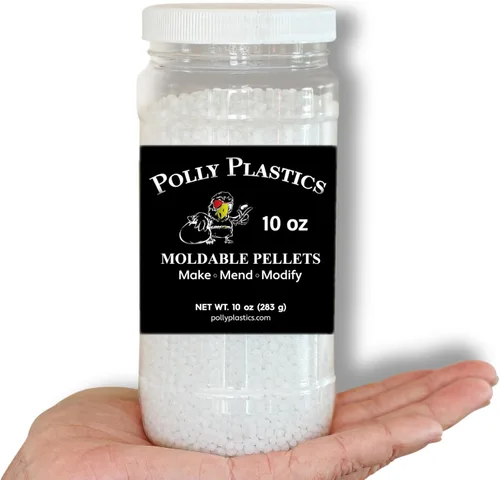 Vista 4 de Polly Plastics Pellets de color metálico para plástico moldeable Oro y plata Fabricado en los Estados Unidos