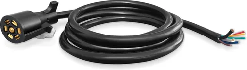 Vista 8 de Gonice Arnés de cableado de extensión de enchufe de remolque de 7 vías de alta resistencia de 6 pies, cable de alambre de remolque de 7 pines