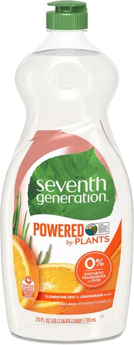 Vista 7 de Seventh Generation Jabón Líquido para Platos Ralladura de Clementina Hierba Limón Jabón Líquido Lavavajillas 19 oz
