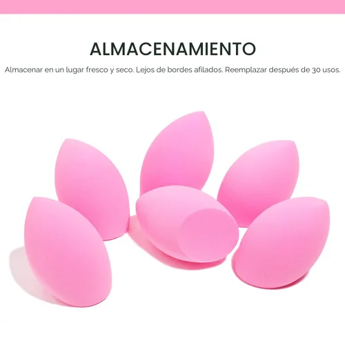 Vista 6 de AOA Studio Juego de 6 esponjas de maquillaje de colección, esponja de maquillaje, sin látex y de alta definición, súper suave, juego de 6 esponjas