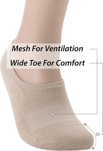Vista 5 de Pro Mountain - Calcetines invisibles deportivos de algodón acolchado para mujer y hombre