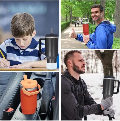 Vista 6 de 3 botas Stanley de silicona para vaso Stanley de 30 a 40 onzas y IceFlow de 20 a 30 onzas, bota Stanley Cup para botella de agua Hydro Flask