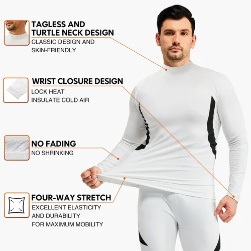 Vista 2 de CL convallaria Thermal Underwear Long Johns Set Mens Winter Hunting Gear Sport Base Layer Bottom Top XS-4XL