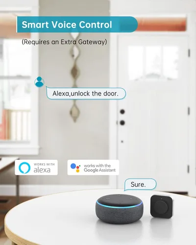 Vista 6 de Cerradura de puerta de entrada sin llave, cerrojos inteligentes de huellas dactilares con teclado de pantalla táctil para puerta delantera, cerrojo