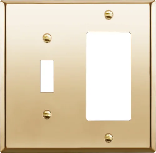 Vista 15 de ENERLITES - Placa de pared combinada de acero inoxidable para interruptor de palanca y decorativo, resistente a la corrosión, placa metálica de 2