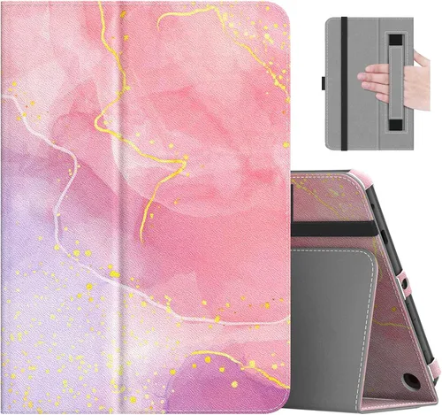 Vista 23 de MoKo - Funda compatible con la tablet Kindle Fire HD 8 y 8 Plus (10ª generación, versión de 2020), funda de soporte plegable y diseño delgado