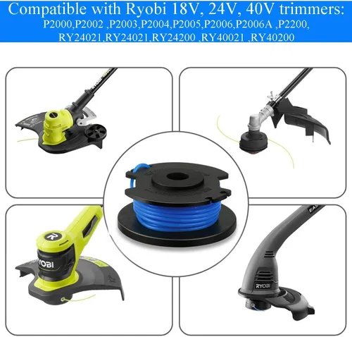 Vista 5 de Thten Tapa de carrete de repuesto para recortadoras inalámbricas Ryobi 993373001 AC14HCA One+ 18V, 24V, 40V