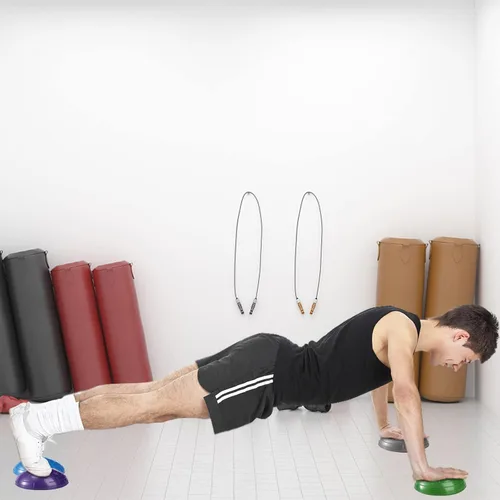 Vista 5 de Fasmov Paquete de 6 cápsulas de equilibrio, puntos de entrenamiento de equilibrio para retoques de sentadillas, equilibrio corporal central