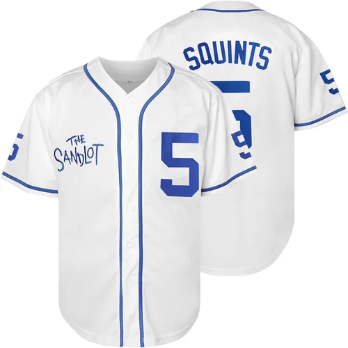 Vista 16 de The Sandlot Benny The Jet Rodriguez Michael Squints Palledorous Alan Yeah-Yeah McClennan Bel Air Jersey de Béisbol con Impresión 3D