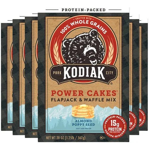 Vista 14 de Kodiak Cakes Power Cakes, mezcla de panqueques y waffles, pastel de cumpleaños, alto contenido en proteínas, 100% granos integrales, (paquete de 6)