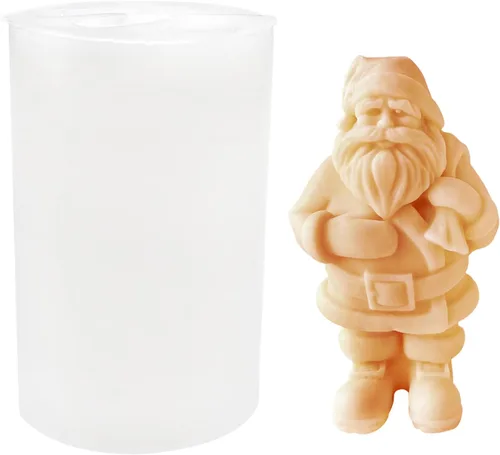 Vista 11 de Molde de vela de árbol de Navidad de gran tamaño para hacer velas, molde de silicona de Navidad 3D para fundición de resina DIY yeso arcilla