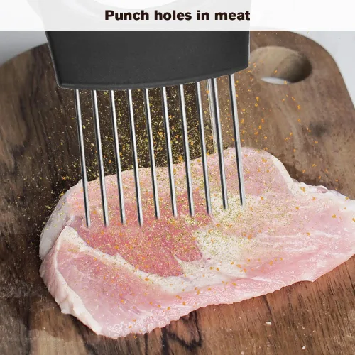 Vista 5 de Soporte de cebolla de acero inoxidable, nuevo soporte para verduras para rebanar, multifuncional para frutas y verduras, herramienta para carne