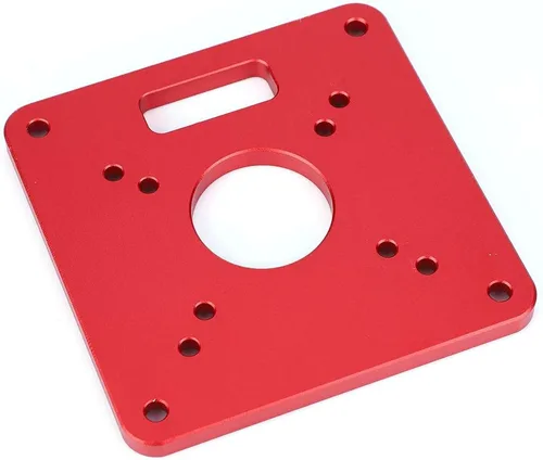 Vista 8 de Garosa Placa de inserción de mesa de enrutador Aleación de aluminio 6061 Oxidación anódica Grabado Router Placa de mesa DIY Trimmer Carpintería
