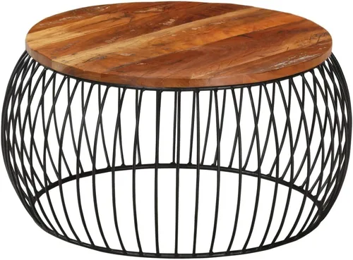 Vista 9 de Coffee Table 脴26.8" Solid Reclaimed Wood Mesas De Sala End Tables Living Room Side Tables Living Room Mesas De Centro para Sala for Garden Bedroom