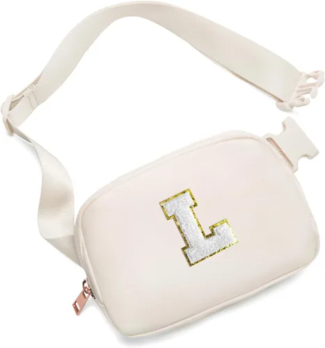 Vista 90 de Gitus Regalos de cumpleaños para niñas de 8, 9, 10, 11, 12, 13 años, cangurera personalizada, bolsa cruzada con letra inicial, bolsa para cinturón