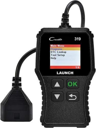 Launch Lector de Código de Escáner OBD2 CR319 con Funciones Completas de Código de Revisión del Motor Negro