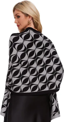 Vista 12 de PULI Bufanda y chal tipo pashmina para mujer, accesorio para vestido de noche, gran bufanda manta larga, chal para boda nupcial de invierno
