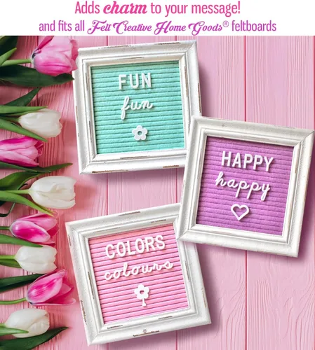 Vista 70 de Letrero de fieltro morado para el regreso a clases con marco blanco de madera rústica, letrero de tablero de letras de granja con soporte, mensaje