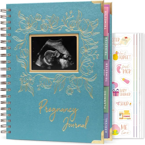Clever Fox Diario de embarazo y libro de recuerdos – Agenda de embarazo y cuaderno para futuras mamás – Recuerdo del bebé, regalo para madres