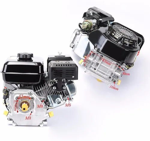 Vista 6 de Motor de gas de 7.5 HP, motor de gasolina de grado industrial de 4 tiempos, 210 CC OHV, eje horizontal, retroceso/arranque de tracción, motor