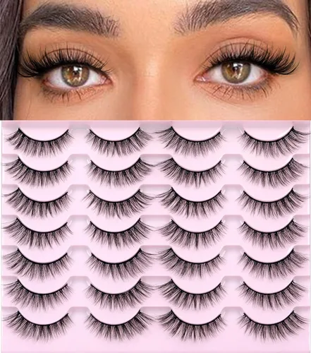 Vista 25 de Pestañas de visón con volumen, pestañas rusas de visón, extensión de pestañas, pestañas postizas de 17 mm, pestañas onduladas en D, pestañas rusas