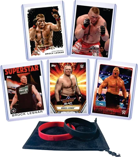 Brock Lesnar (5) Paquete de Regalo de Tarjetas Variadas de Lucha/UFC