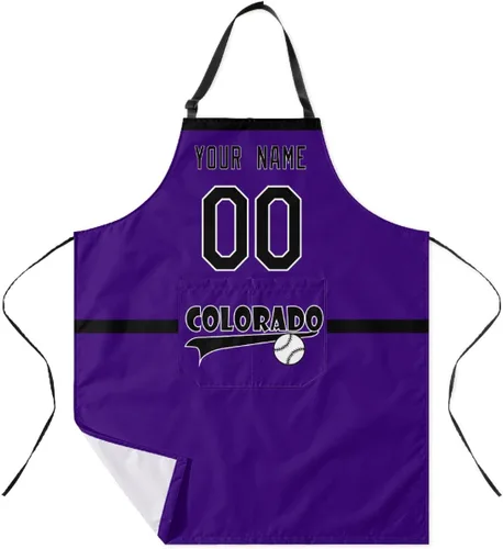 Vista 18 de ANTKING Custom Apron with Pocket Custom Any Name and Any Number Gifts for Dad Men Fans