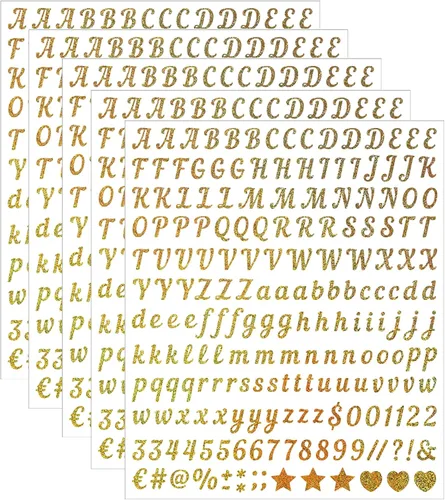 Vista 15 de 0.5 pulgadas Calcomanía de letra pequeña, calcomanías de números de alfabeto de vinilo negro autoadhesivas, letras adhesivas de alfabeto ABC