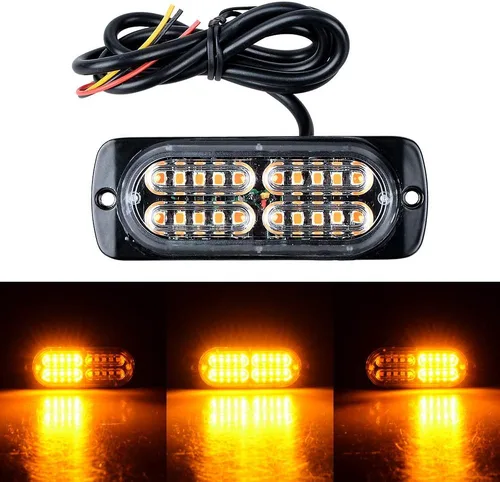 Vista 6 de CORP Combo ámbar multifunción, advertencia de emergencia, 30 pulgadas, barra de luz superior de techo de 56 LED y 8 x 20 LED SYNC lámpara