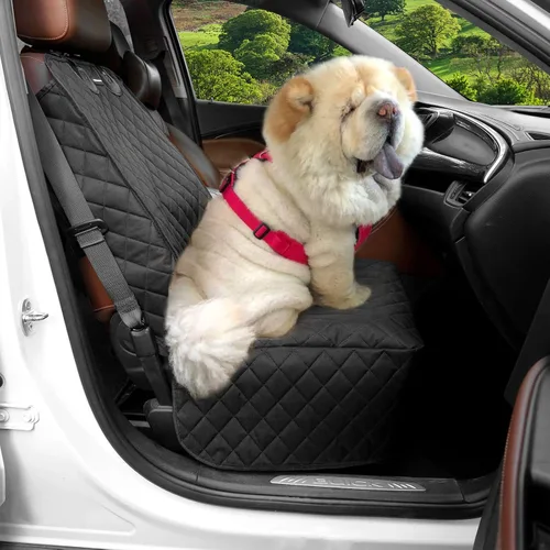 Vista 2 de Fundas de asiento de coche para perro, funda de asiento delantero con solapas laterales, 100% impermeable, protector de asiento de automóvil