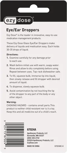 Vista 6 de EZY DOSE Gotero de medicina para oído y ojo para medicina líquida, vidrio de capacidad de 1ml, administra la dosis correcta, conveniente y fácil
