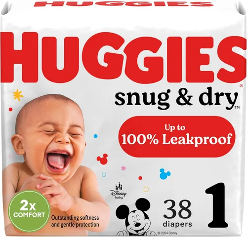 Vista 24 de Huggies Pañales de tamaño 4, pañales para bebé Snug & Dry, talla 4 (22-37 libras), 30 unidades, el embalaje puede variar