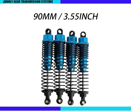 Vista 2 de 4 piezas de amortiguadores Rc de aluminio para 1/10 Redcat Blackout Parts Xte Pro, Xte, Xbe Pro, Xbe, Sc Pro, Sc Upgrades Shocks Blue