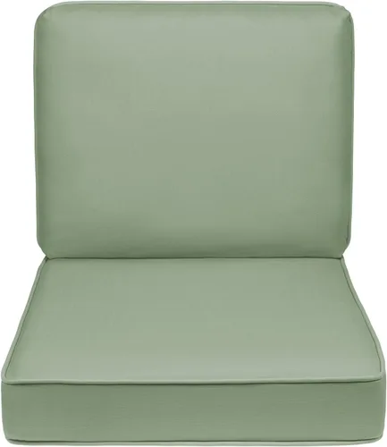 Vista 33 de Quality Outdoor Living - Cojín profundo para asiento y respaldo, 23 x 26 pulgadas, menta