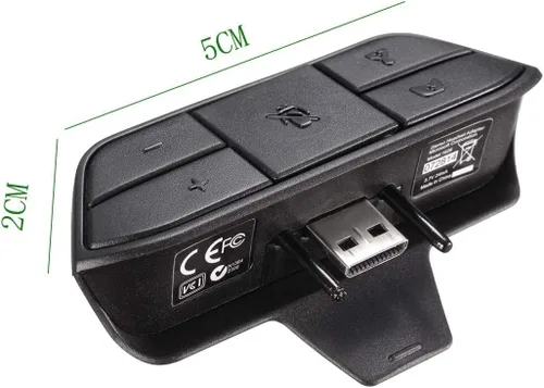 Vista 2 de Cenxaki Adaptador de auriculares estéreo para Xbox One, convertidor de auriculares de micrófono de audio para juegos - Negro