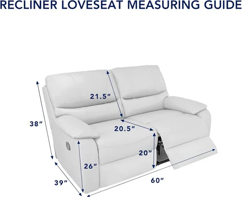 Vista 6 de PureFit Fundas de sofá reversibles resistentes al agua para sofá reclinable de 2 asientos, funda de sofá reclinable con división antideslizante