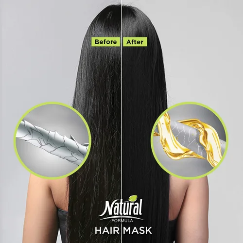 Vista 5 de Natural Formula Mascarilla capilar de queratina - Reparación intensa, mascarilla capilar para cabello encrespado - 11.8 fl oz