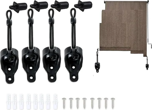 Vista 11 de Kit de sombreado solar y cubierta de extremo, resistente a la intemperie, adecuado para persianas enrollables Coolaroo al aire libre, persianas